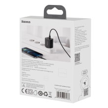 GRĄŽINTA PREKĖ Baseus Compact Fast USB / USB Type C įkroviklis 20W 3A Power Delivery Quick Charge 3.0 black (CCXJ-B01)