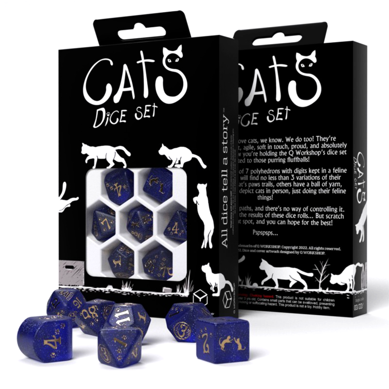 Q-workshop Cats Modern Dice Set Meowster