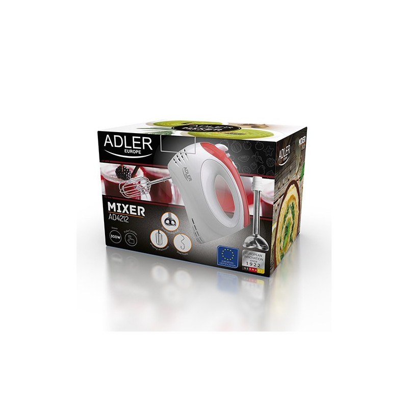 Hand Mixer - Adler AD 4212 Red / White