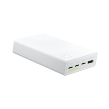 Green Cell GC PowerPlay 20S White Power Bank 20000mAh 22.5W PD USB C with Fast Charging Portable Phone Charger for iPhon