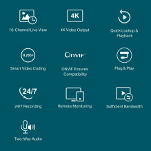 TP-LINK VIGI 16 Channel Network Video Recorder